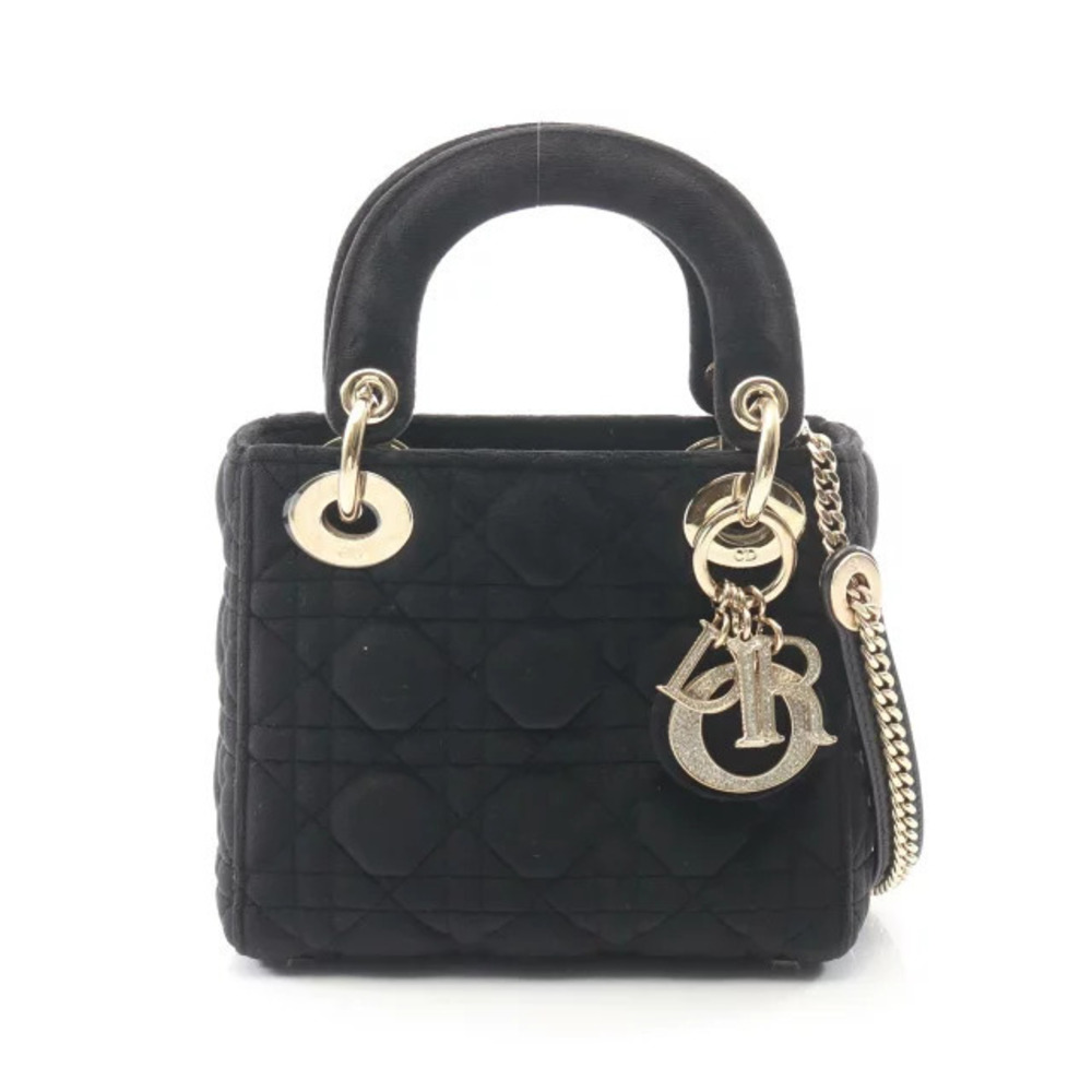 Christian Dior Lady Cannage Handbag Black